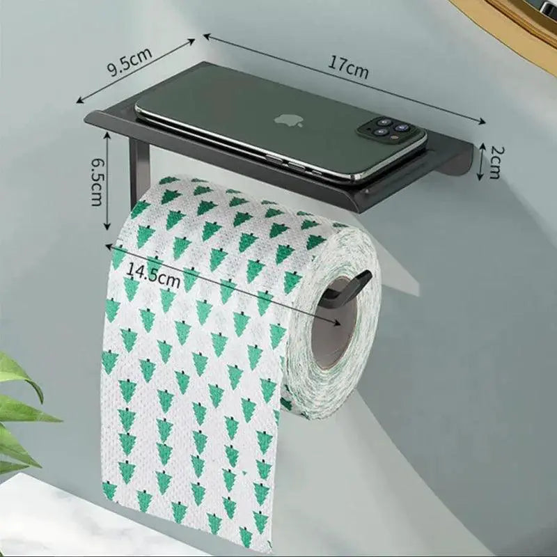 Aluminum Toilet Paper Holder Durable Bathroom Tissue Rack
