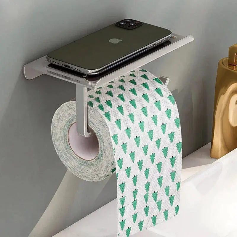 Aluminum Toilet Paper Holder Durable Bathroom Tissue Rack