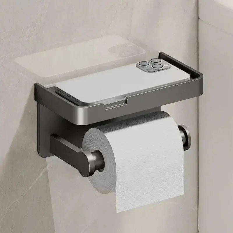 Aluminum Toilet Paper Holder Durable Bathroom Tissue Rack