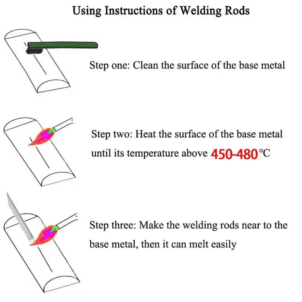Aluminum Welding Rods Kit For Brazing Solder Easy To Use