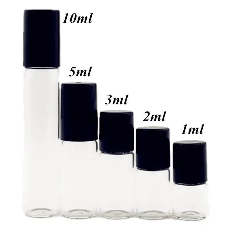 Amber Glass Roll On Bottles Set For Essential Oils 6 Pack
