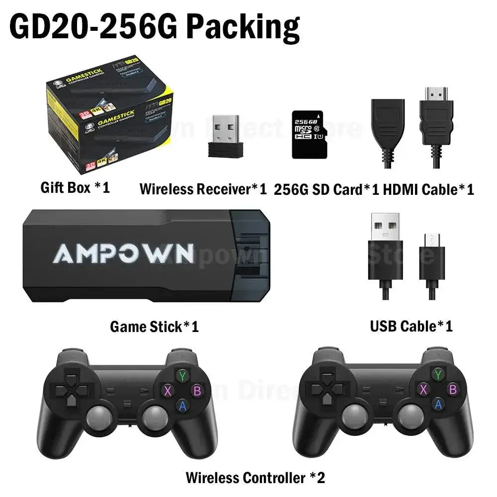 Ampown GD20 Game Stick Console Retro Games 40K 50K 70K