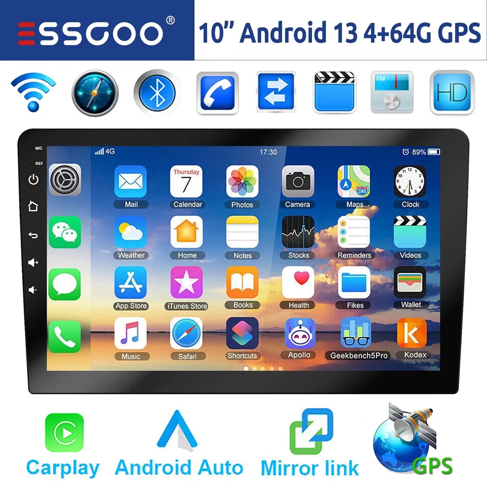 Android Car Stereo for CarPlay GPS