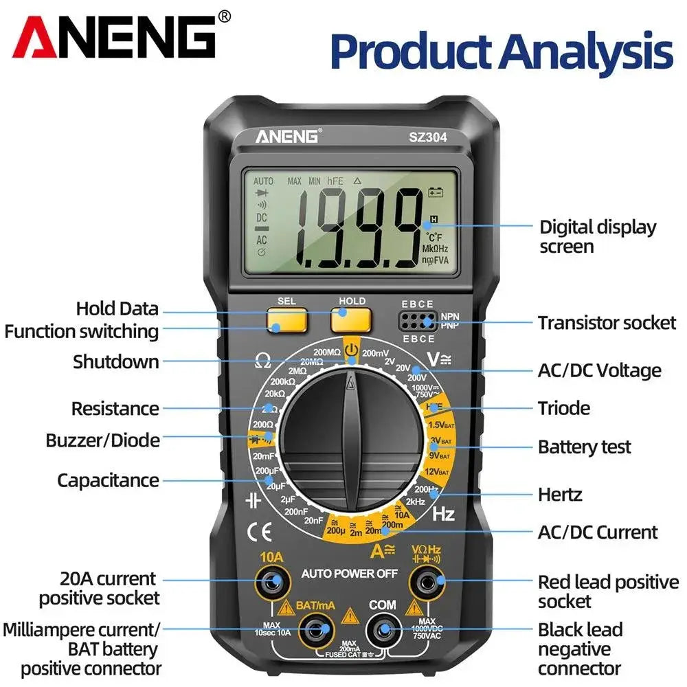 ANENG Multifunction Digital Multimeter For Electricians