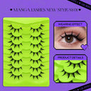 Anime-Inspired Reusable Wispy Cross False Lashes Kit