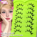 Anime-Inspired Reusable Wispy Cross False Lashes Kit