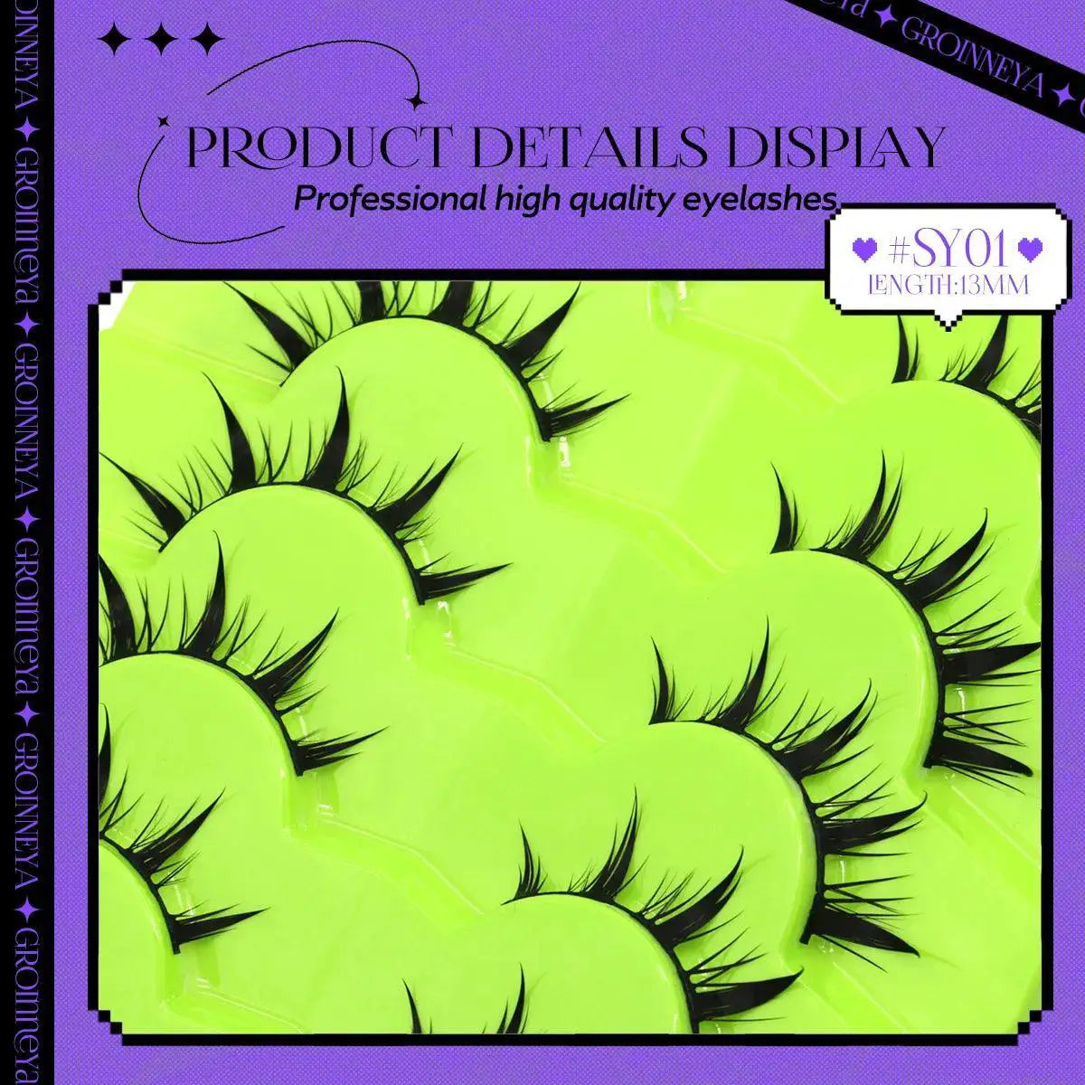 Anime Inspired Reusable Wispy Cross False Lashes Kit