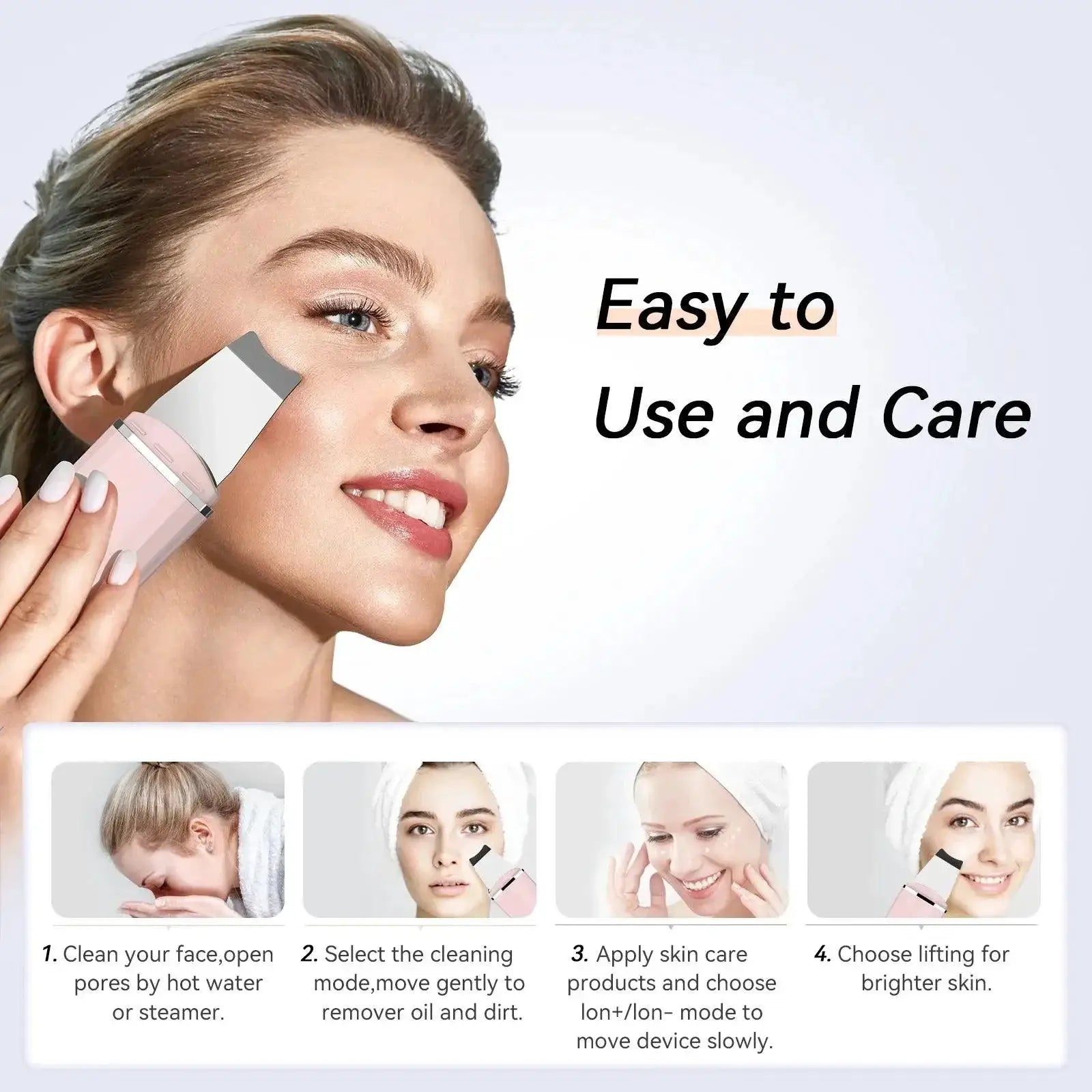 ANLAN Ultrasonic Skin Scrubber for Deep Facial Cleansing