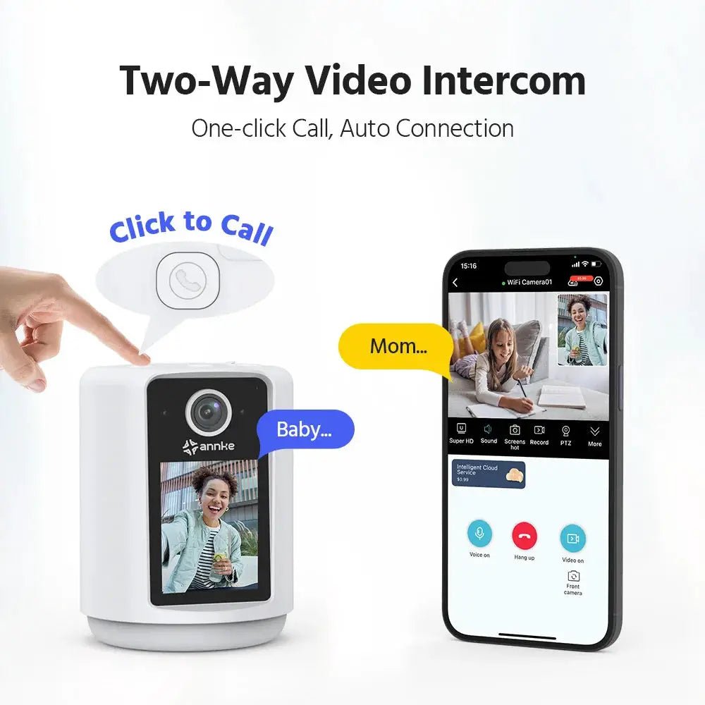 ANNKE 3MP WiFi Battery Powered Outdoor Security Camera 2 Way Audio Smart