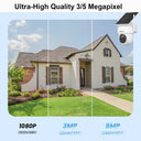 ANRAN 2K 3/5MP Solar Camera - Wireless Solar Home Security With AI PIR Detection