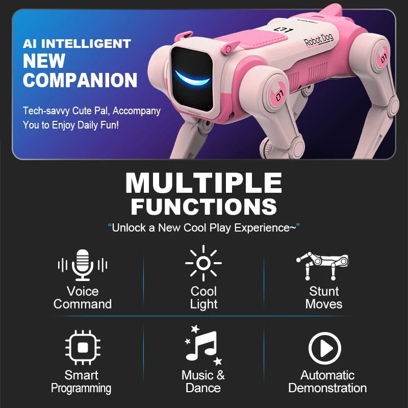 ANTSIR RC Mechanical Robot Dog - AI Singing Dancing And Programmable Stunts Pack