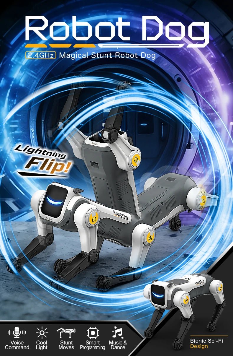 ANTSIR RC Mechanical Robot Dog - AI Singing Dancing And Programmable Stunts Pack