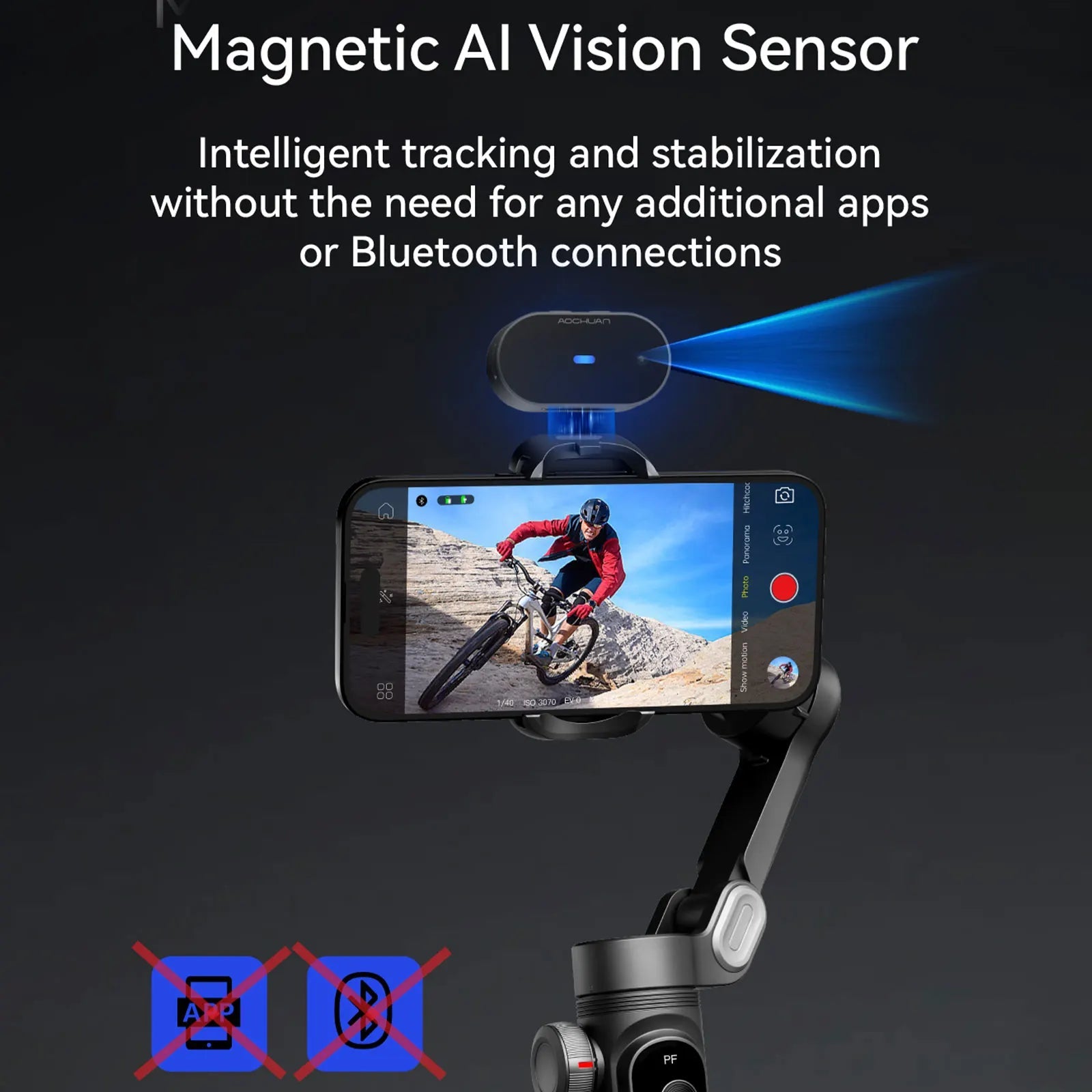 AOCHUAN Smart XPro Smartphone Gimbal 3 Axis Stabilization Magnetic Face Tracking
