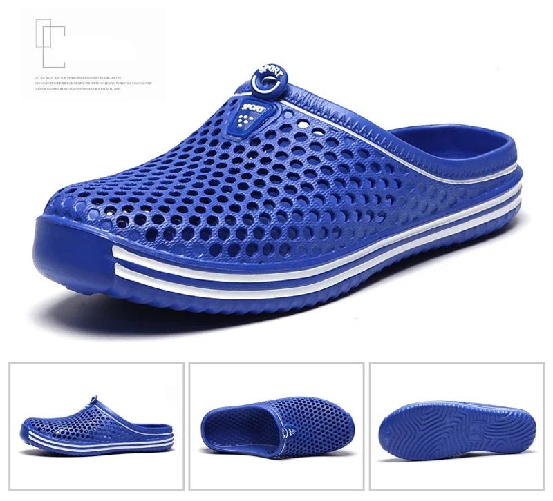 AquaFlex Men Pool Sandals - Slip On Water Ready Comfort For Beach And Garden Now