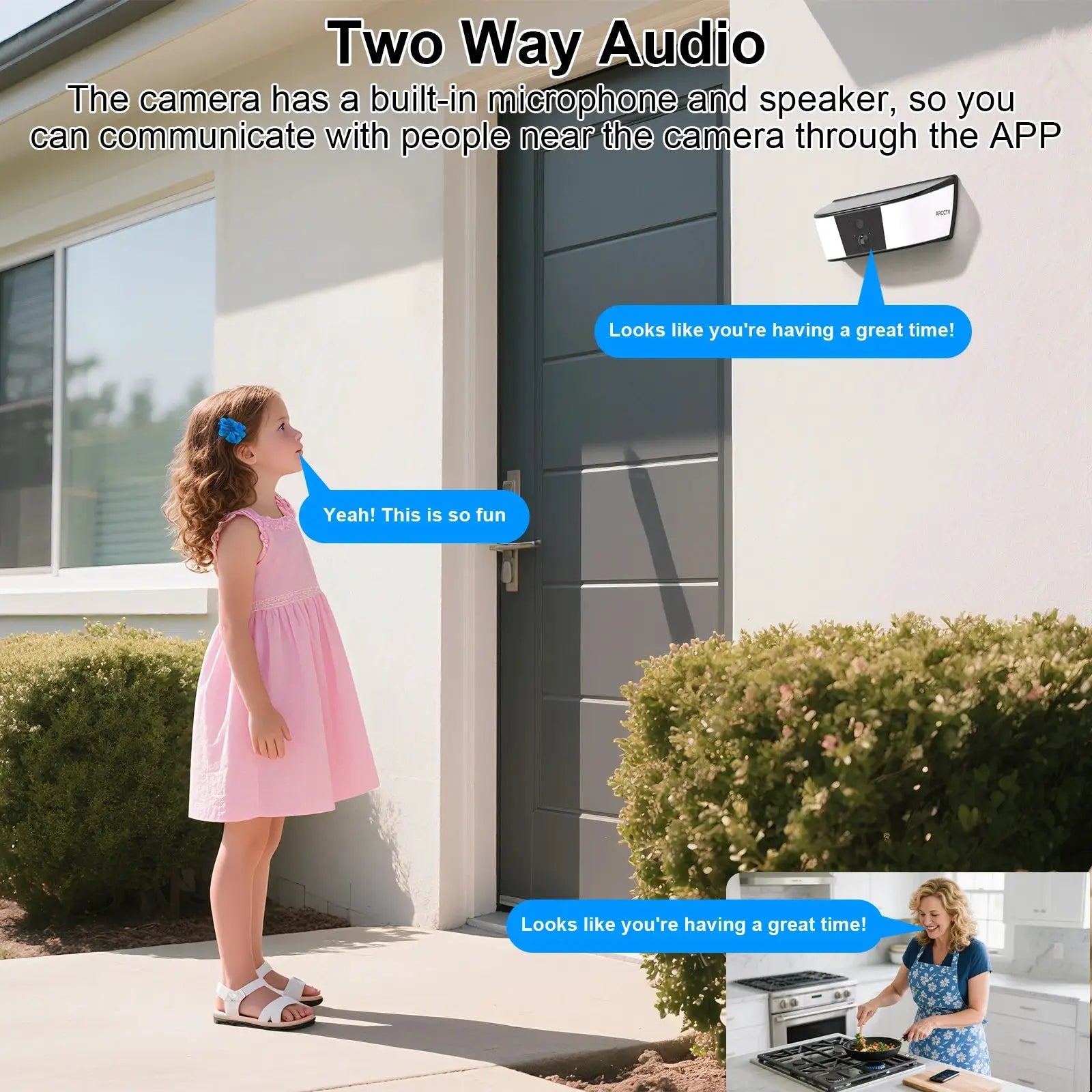 ARCCTV 2K Solar WiFi Floodlight Camera With Two Way Audio Smart Home Guard