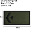 Army Rank 3D Embroidery Sewing Patch High-Quality Tactical Gear