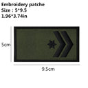Army Rank 3D Embroidery Sewing Patch High-Quality Tactical Gear