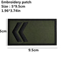 Army Rank 3D Embroidery Sewing Patch High-Quality Tactical Gear