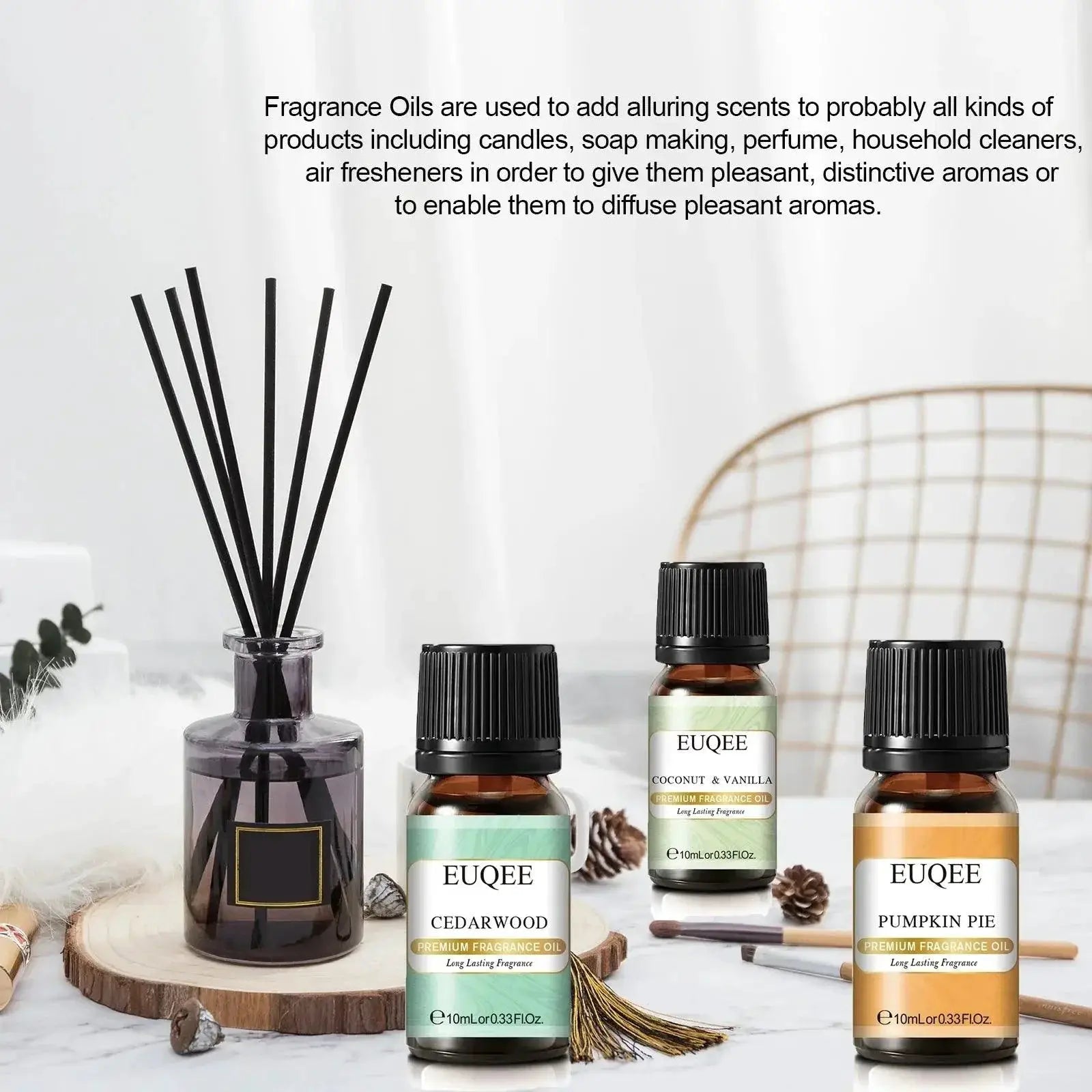 Aromatic Bliss 10ml Essential Oil Diffuser Set Fragrances