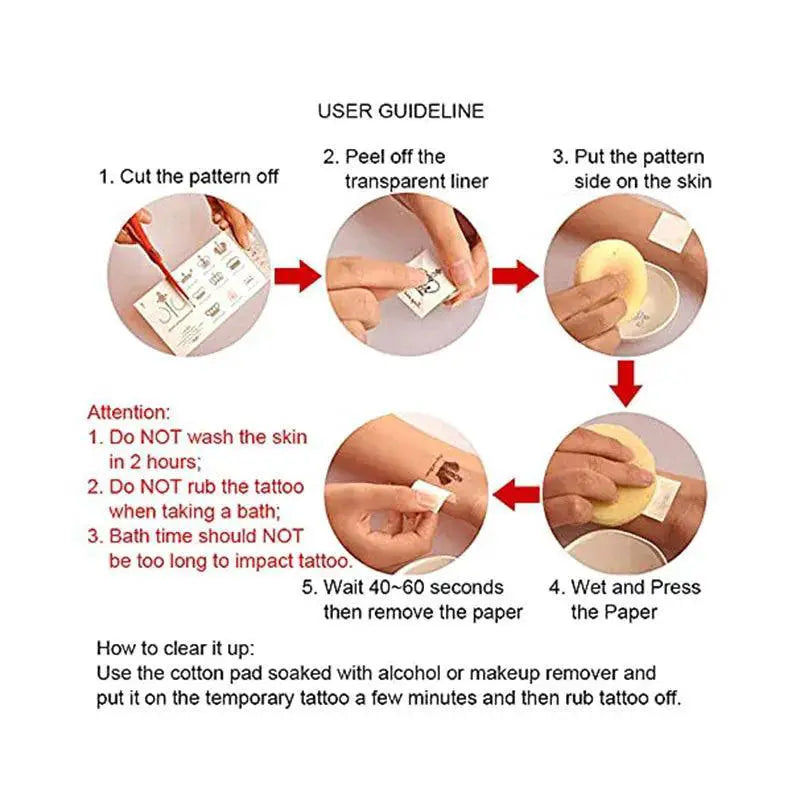 Arrow Design Waterproof Temporary Tattoo Sticker Set For Men