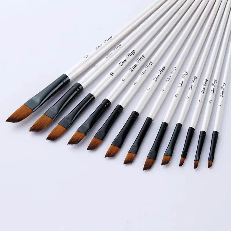 Artistic Nylon Hair Brush Set for All Ages and Mediums
