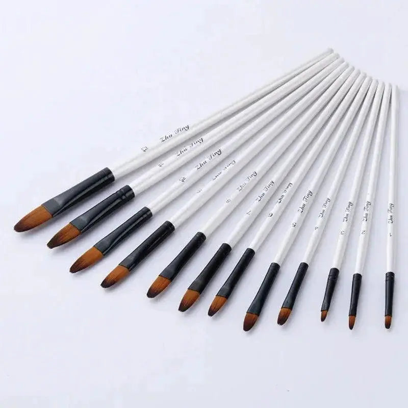 Artistic Nylon Hair Brush Set for All Ages and Mediums