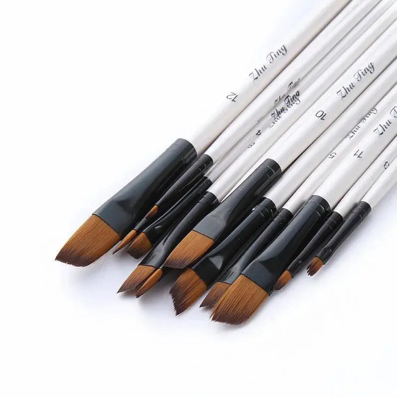 Artistic Nylon Hair Brush Set for All Ages and Mediums