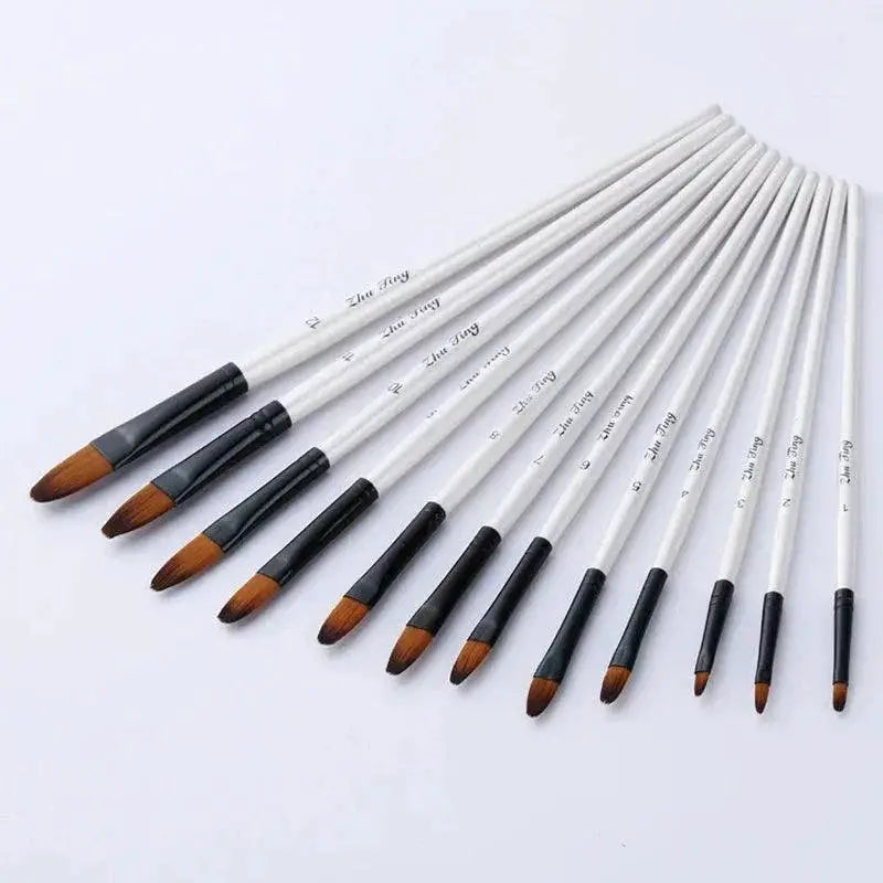 Artistic Nylon Hair Brush Set for All Ages and Mediums