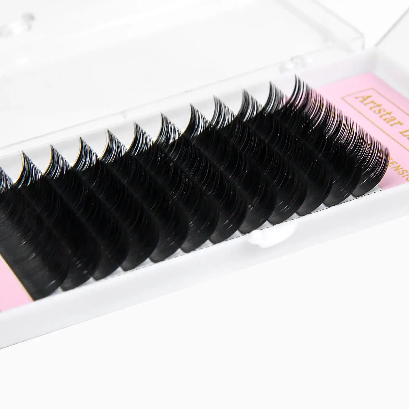 Artstar Lashes 12 Rows Tray J Curl 6 to 20mm Matte Black Eyelashes Salon Quality