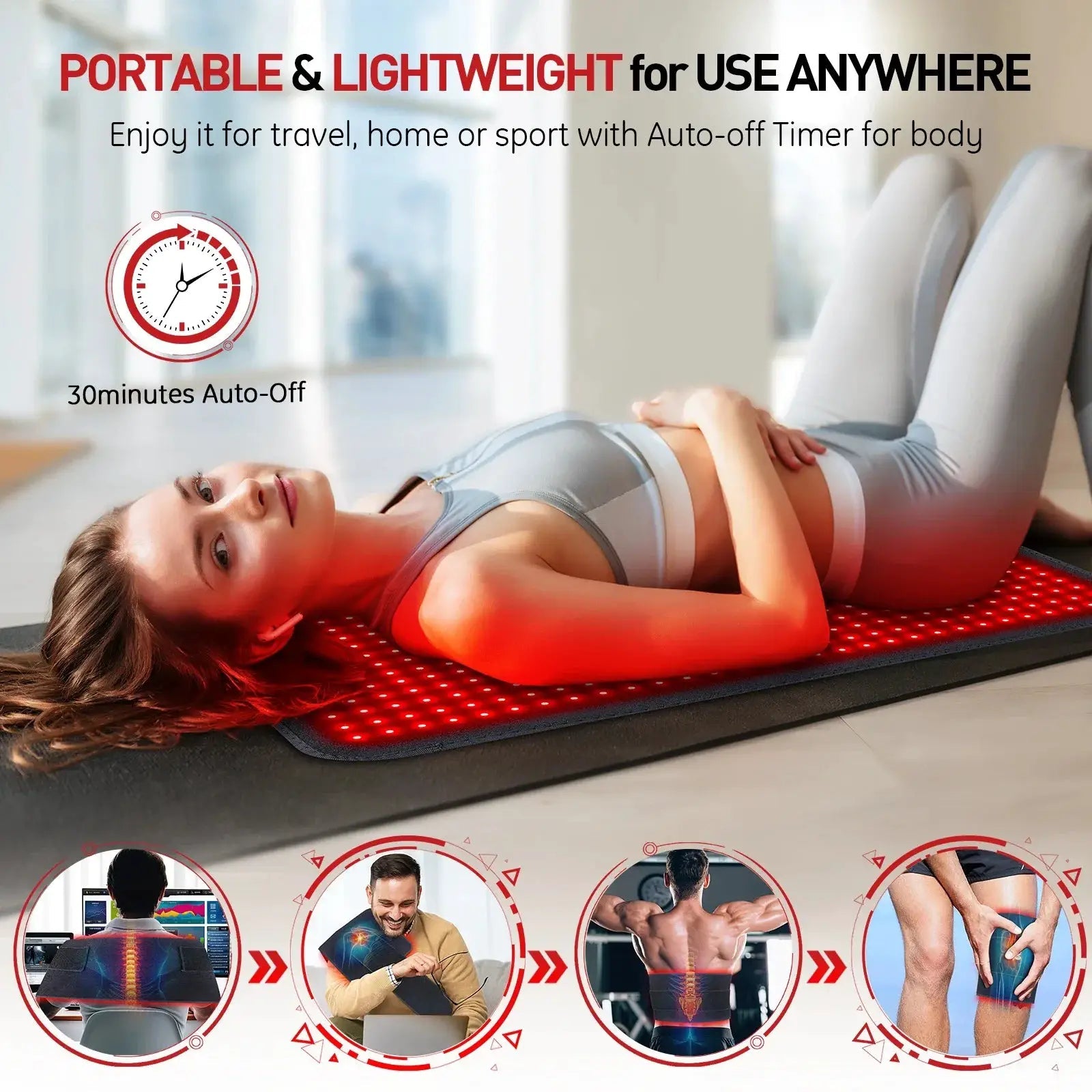 Astarex Red Light Heating Pad Back Pain
