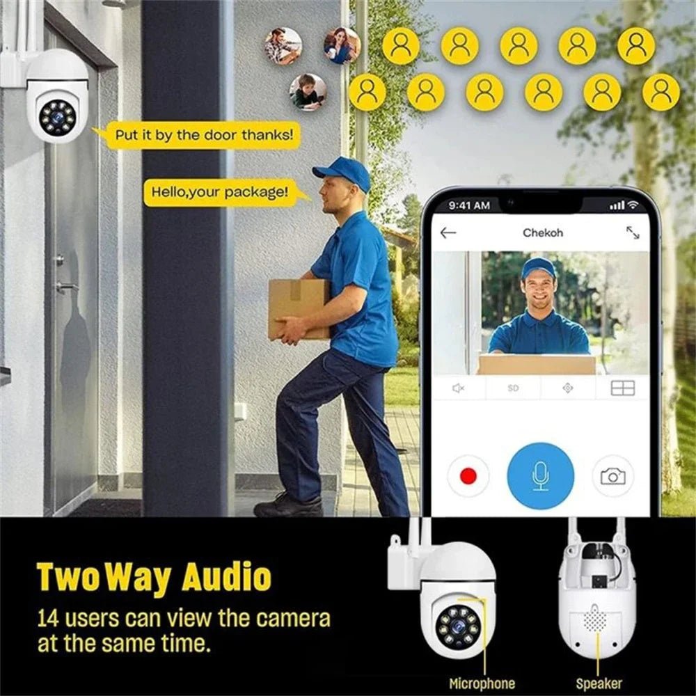 AstraGuard 8MP WiFi Surveillance Camera - AI Tracking And Color Night Vision Pro