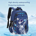 Astronaut-Themed Kids Backpack for School Waterproof Bag