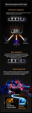 ASUS BE6500 Gaming Router - Low Latency