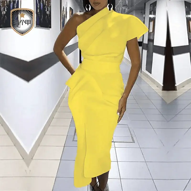 Asymmetrical Ruched Cocktail Dress For Elegant Sophistication