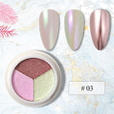 Aurora Blue Chrome Nail Powder Mesmerizing Holographic Sparkle