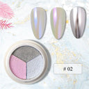 Aurora Blue Chrome Nail Powder Mesmerizing Holographic Sparkle
