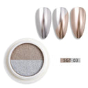 Aurora Blue Chrome Nail Powder Mesmerizing Holographic Sparkle