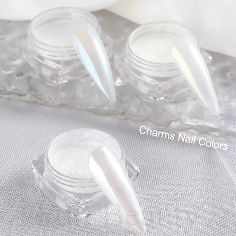 Aurora Blue Chrome Nail Powder Holographic Sparkle