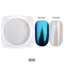 Aurora Blue Chrome Nail Powder Mesmerizing Holographic Sparkle