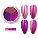 Aurora Blue Chrome Nail Powder Mesmerizing Holographic Sparkle