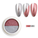 Aurora Blue Chrome Nail Powder Mesmerizing Holographic Sparkle