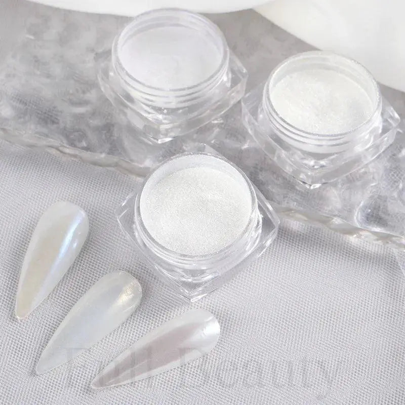 Aurora Blue Chrome Nail Powder Holographic Sparkle