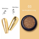 Aurora Chrome Nail Art Kit: Radiant Glitter & Mirror Pigment