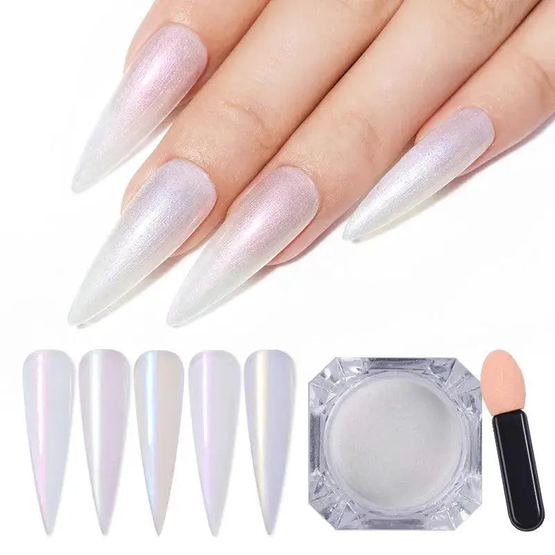 Aurora Chrome Nail Art Kit Radiant Glitter Mirror Pigment