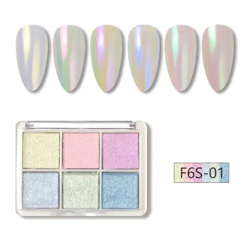 Aurora Holographic Nail Glitter Powder Kit For UV Gel Art