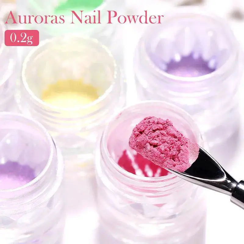 Aurora Nail Powder Sparkling Glitter For Glamorous Nails