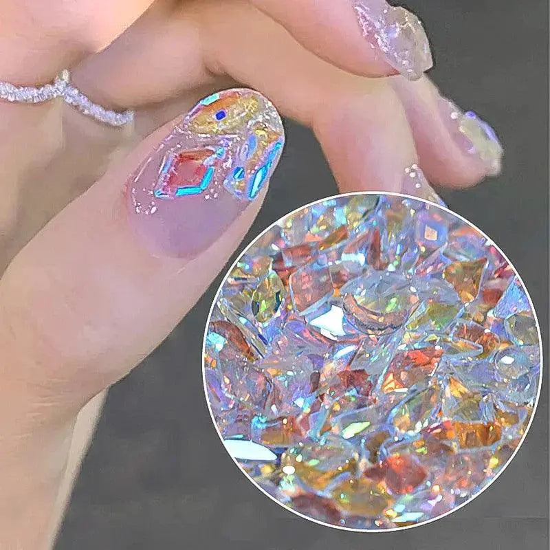 Aurora Rhinestone Nail Art Kit Dazzling AB Crystals Set