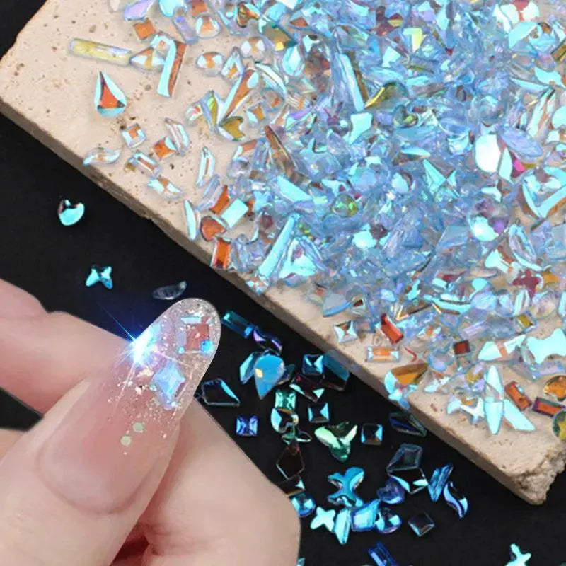 Aurora Rhinestone Nail Art Kit Dazzling AB Crystals Set