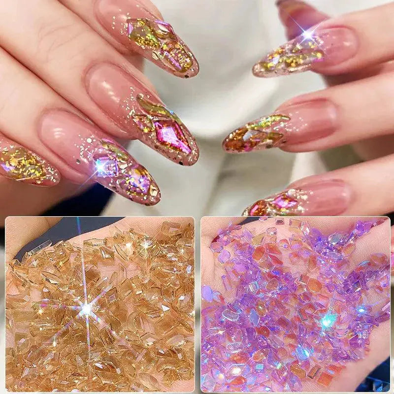 Aurora Rhinestone Nail Art Kit Dazzling AB Crystals Set