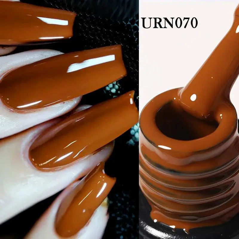 Aurora Winter Glow Nude Gel Polish With Gold Glitter Shine
